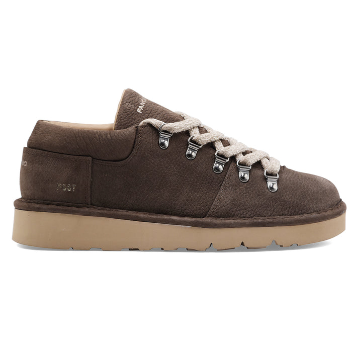 Allacciata Panchic P007 Clay Uomo Nabuk Caffè Con Lacci Beige