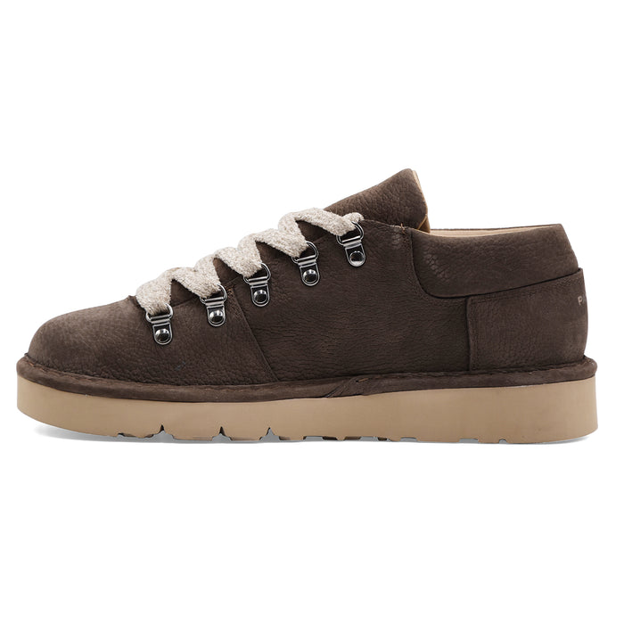 Allacciata Panchic P007 Clay Uomo Nabuk Caffè Con Lacci Beige