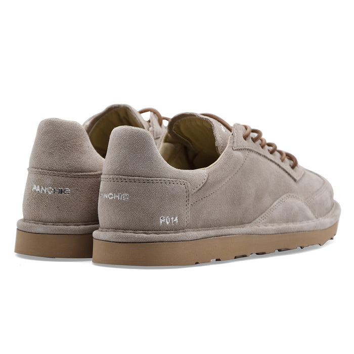 Panchic Sneakers Uomo P011 Grigio In Vera Pelle Scamosciata