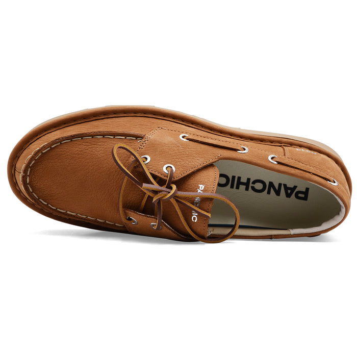 Scarpe Da Barca Panchic Uomo Nubuck Tonalità Cammello P019LACE-UP