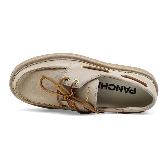 Panchic Scarpe Da Barca Donna P019 In Pelle Scamosciata Sand