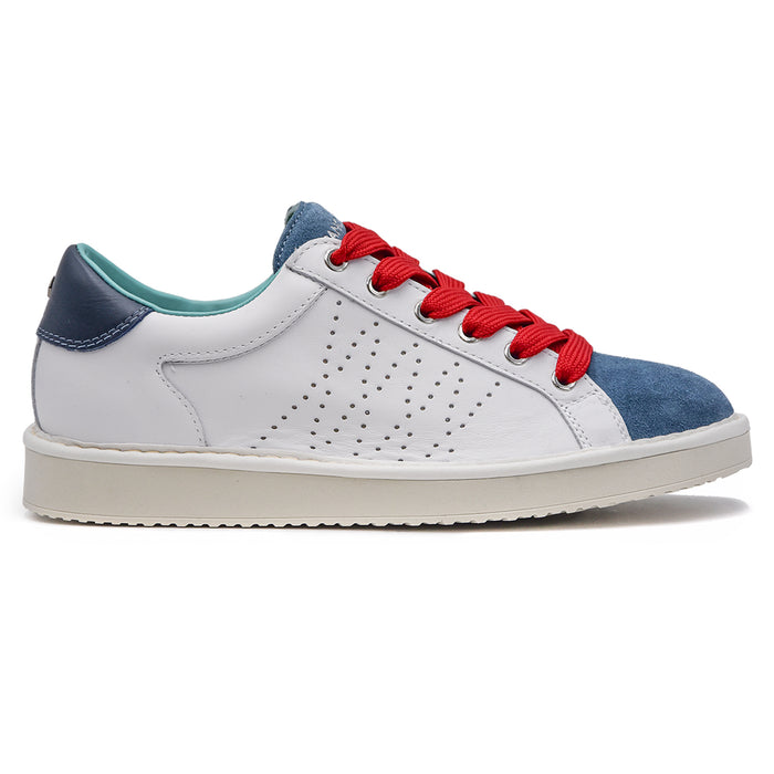 Sneakers Uomo Panchic Lace-Up Bianco Blu Con Lacci Sostitutivi