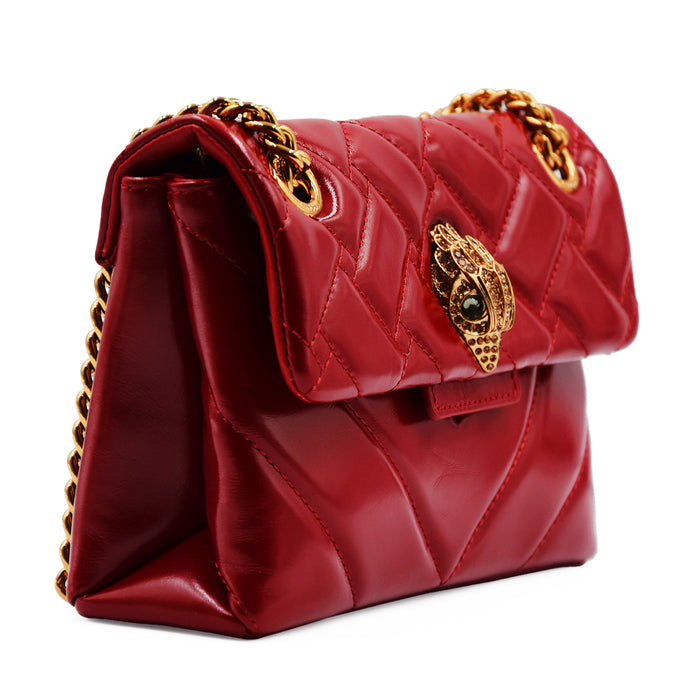 Borsa Kurt Geiger Mini Kensington Donna Rosso Tracolla A Catena
