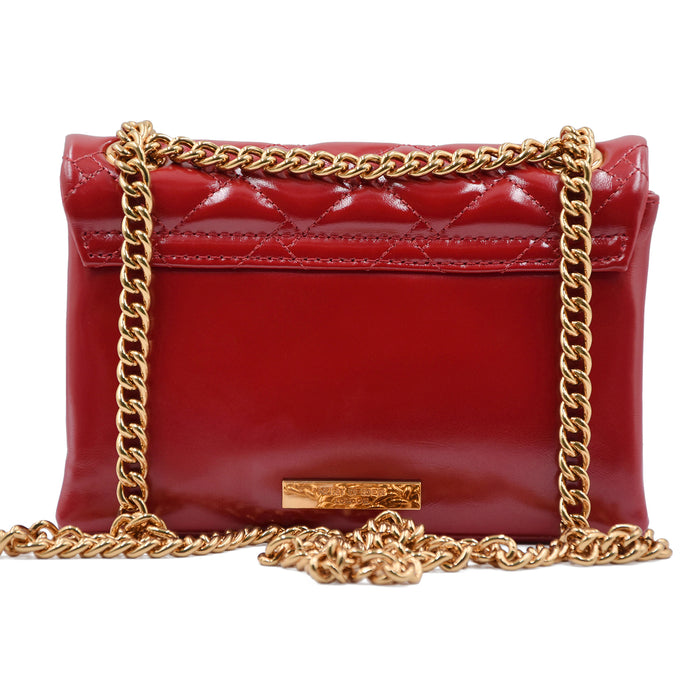 Borsa Kurt Geiger Mini Kensington Donna Rosso Tracolla A Catena