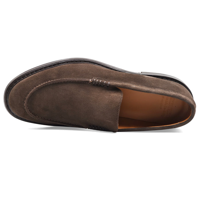 Mocassini Uomo Cerbero PC 3 Suede Testa Di Moro Made In Italy