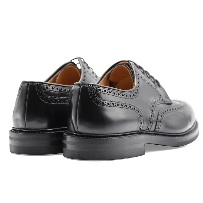 Derby Crockett & Jones Pembroke Uomo Pelle Nera Suola Dainite