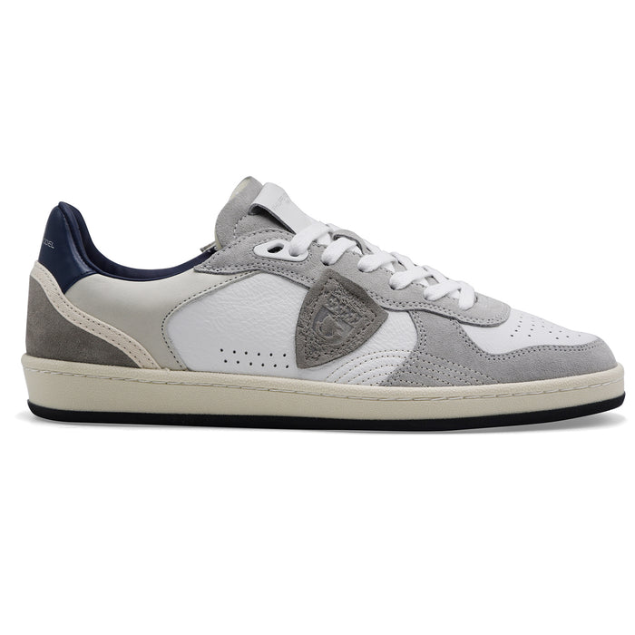 Sneakers Uomo Philippe Model PGAL LOW In Pelle Bianca E Grigia
