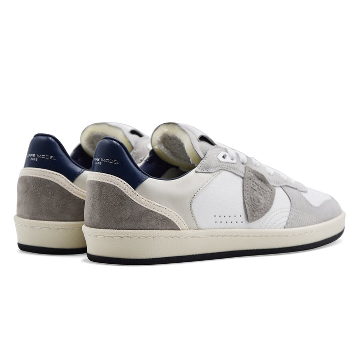 Sneakers Uomo Philippe Model PGAL LOW In Pelle Bianca E Grigia