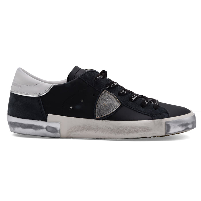 Sneakers Philippe Model PRSX Donna Nero Argento Effetto Vintage