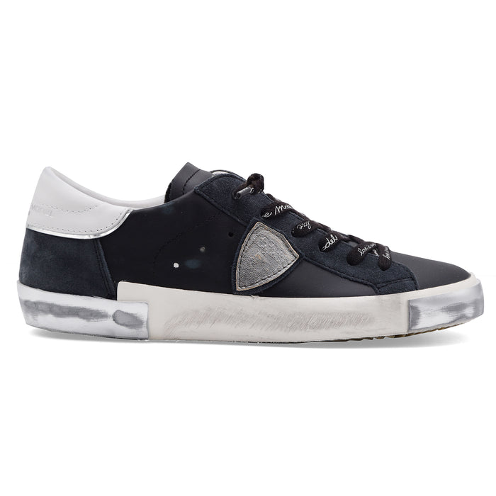 Sneakers Philippe Model PRSX Donna Nero Argento Effetto Vintage