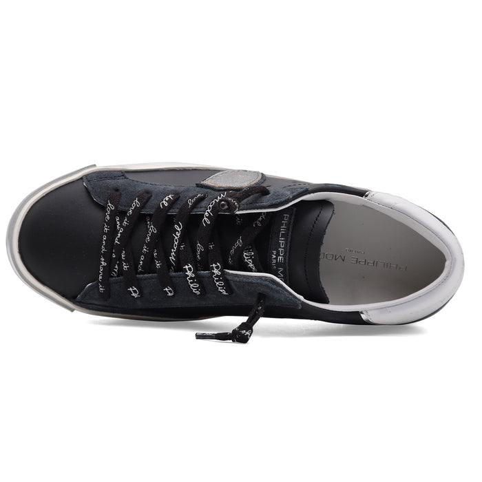 Sneakers Philippe Model PRSX Donna Nero Argento Effetto Vintage