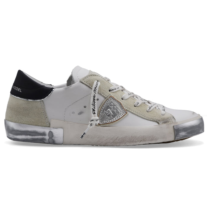 Sneakers Philippe Model PRSX Donna In Bianco Argento Vintage
