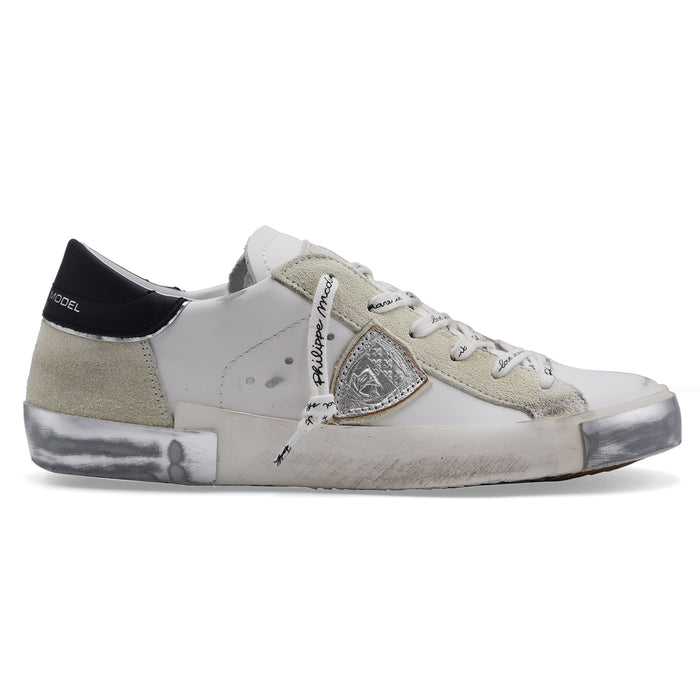 Sneakers Philippe Model PRSX Donna In Bianco Argento Vintage