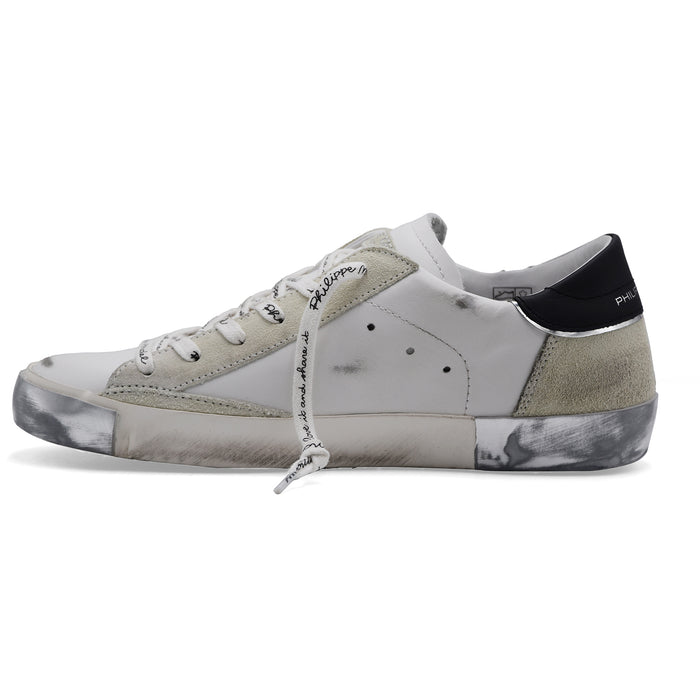 Sneakers Philippe Model PRSX Donna In Bianco Argento Vintage
