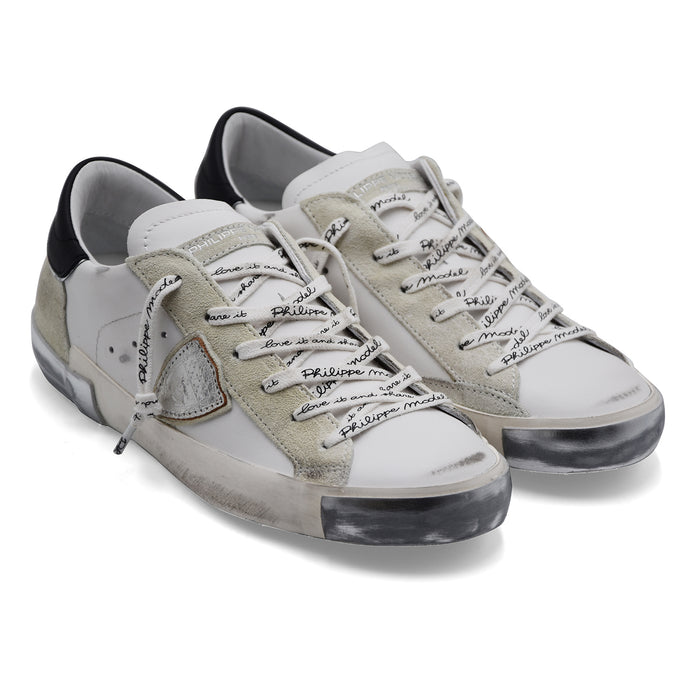 Sneakers Philippe Model PRSX Donna In Bianco Argento Vintage