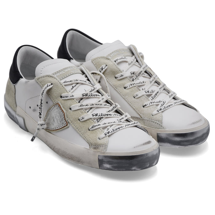 Sneakers Philippe Model PRSX Donna In Bianco Argento Vintage