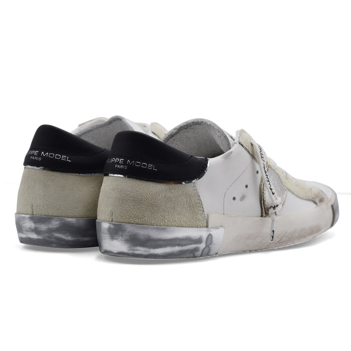 Sneakers Philippe Model PRSX Donna In Bianco Argento Vintage