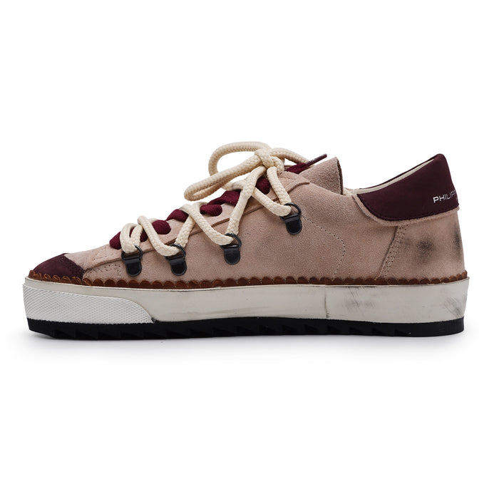 Sneakers Philippe Model Donna Prsx Rosa Con Dettagli Bordeaux