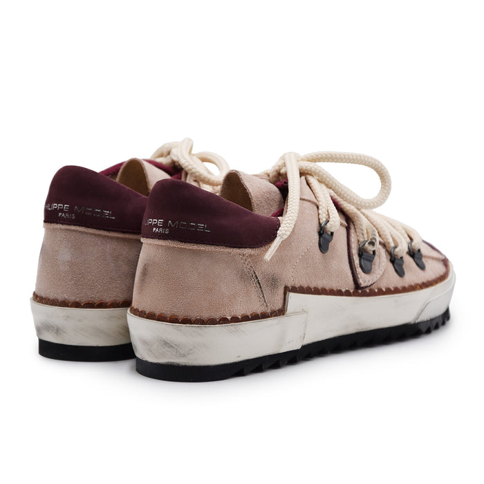 Sneakers Philippe Model Donna Prsx Rosa Con Dettagli Bordeaux