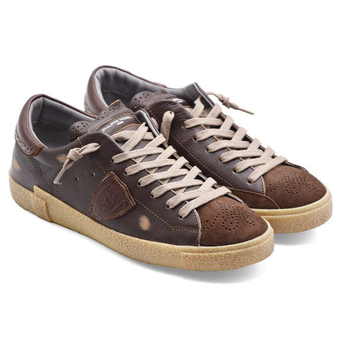 Sneakers Philippe Model Paris PRSX Uomo Marrone Vintage Brogue
