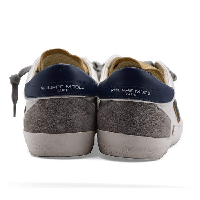 Sneakers Philippe Model Paris Uomo In Pelle Bianco Blu Sabbia
