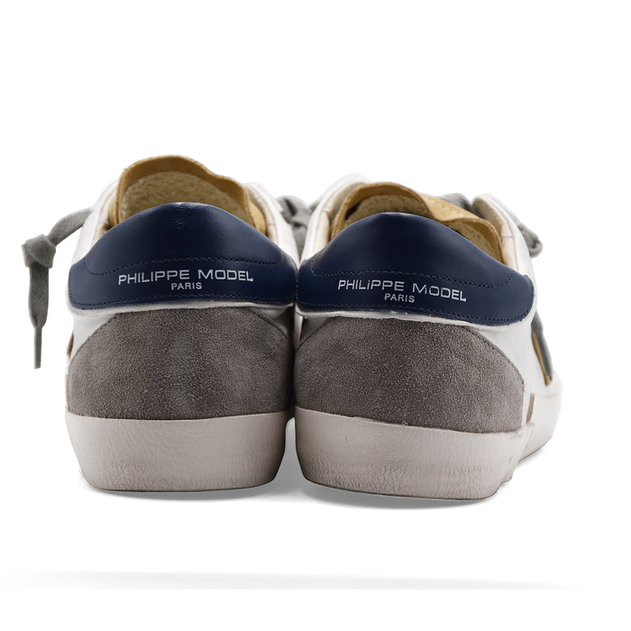 Sneakers Philippe Model Paris Uomo In Pelle Bianco Blu Sabbia