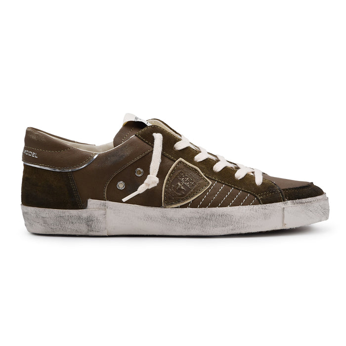 Sneakers Uomo Philippe Model Paris PRSX Mix Militare Grintoso