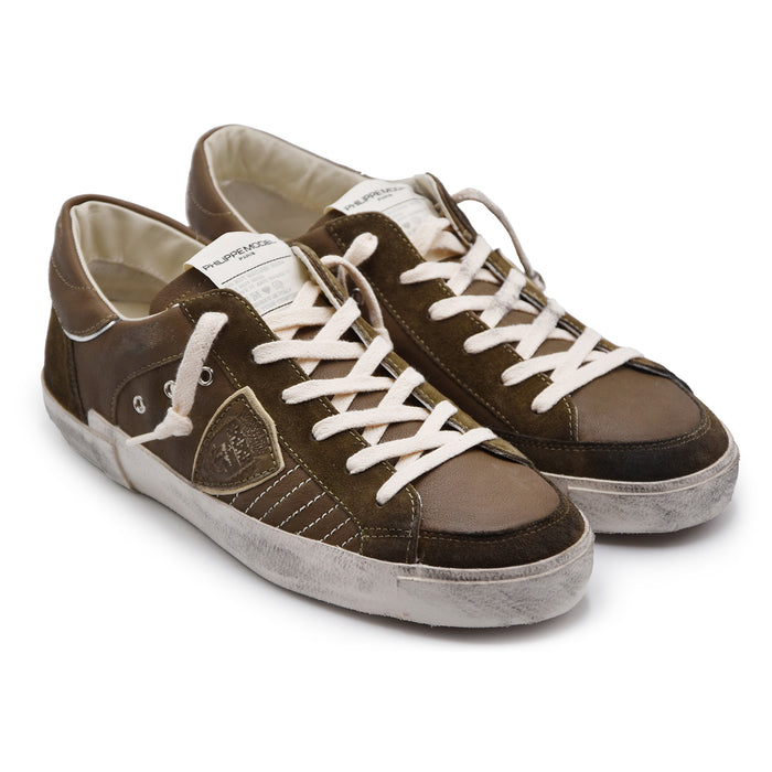 Sneakers Uomo Philippe Model Paris PRSX Mix Militare Grintoso