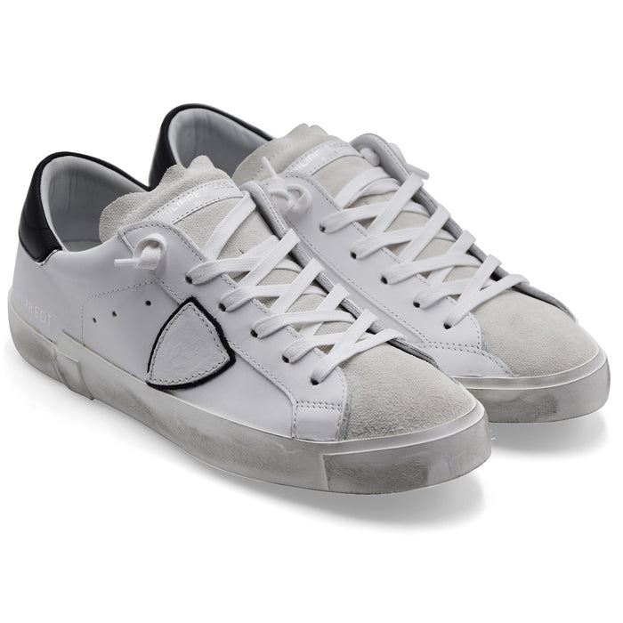 Sneakers Philippe Model Uomo PRSX Bianco Trattamento Vintage