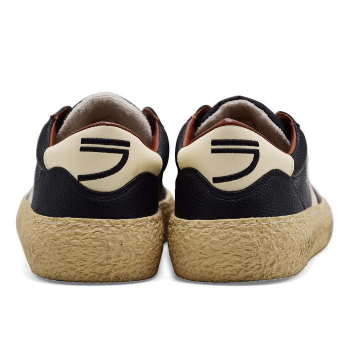 Puraai Men's Classic 1.01 Vintage Eclipse Sneakers in Butter Black