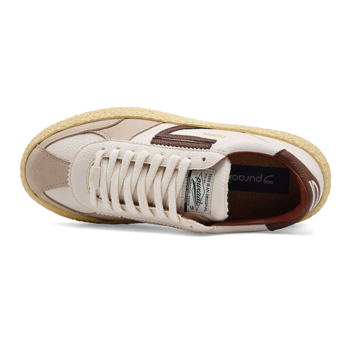 Sneakers Uomo Puraai 1.01 Vintage Bianco Cognac Cruelty-Free