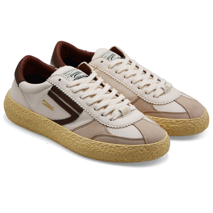 Sneakers Uomo Puraai 1.01 Vintage Bianco Cognac Cruelty-Free