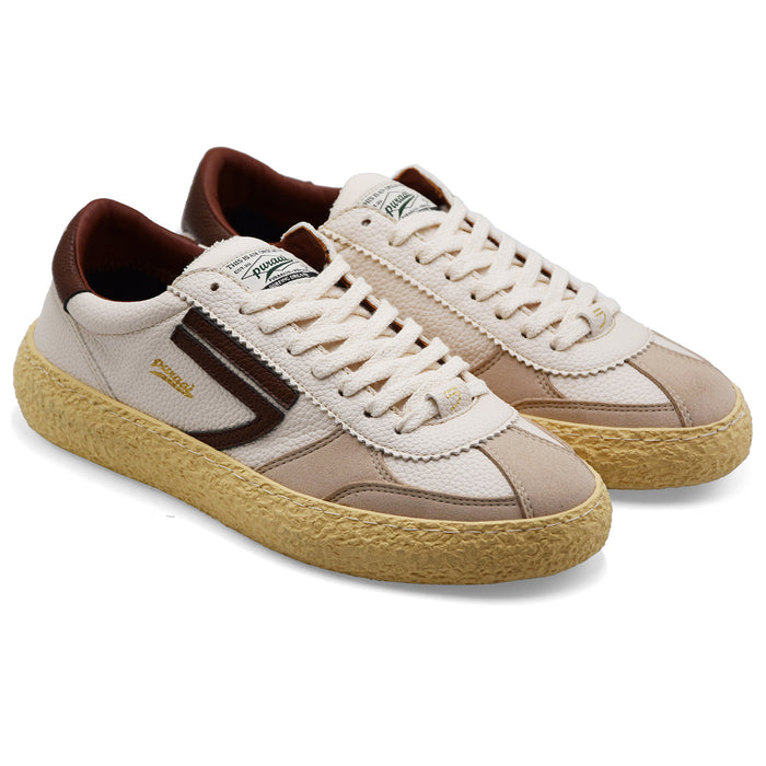 Sneakers Uomo Puraai 1.01 Vintage Bianco Cognac Cruelty-Free