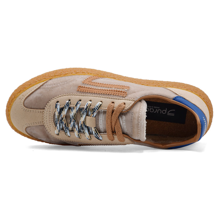 Sneakers Puraai Donna 6.01 XS Beige E Logo Tonalità Caramello