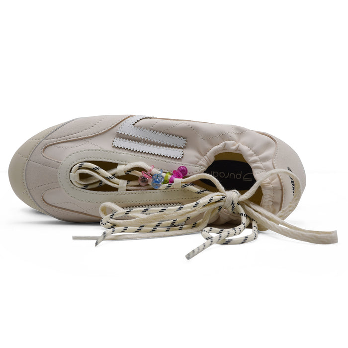 Sneakers Ballerine Puraai Donna Bianco 8.02 Lizard Lunar Silk