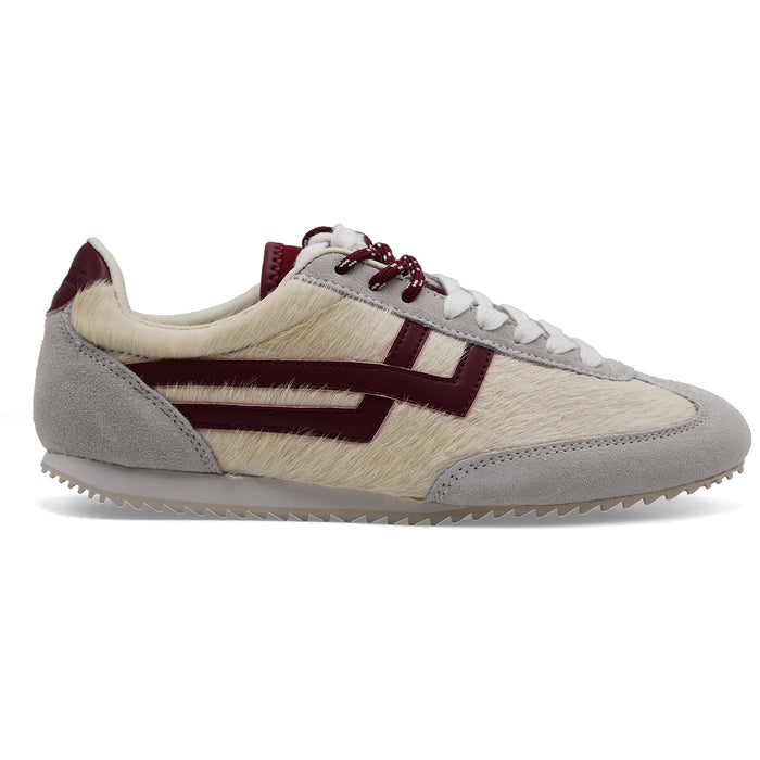 Sneakers Da Donna Pro Keds Cavallino E Pelle Bordeux RACER 77