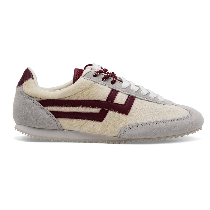 Sneakers Da Donna Pro Keds Cavallino E Pelle Bordeux RACER 77