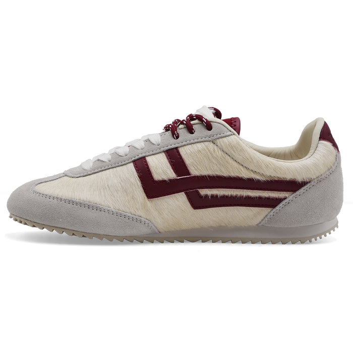 Sneakers Da Donna Pro Keds Cavallino E Pelle Bordeux RACER 77