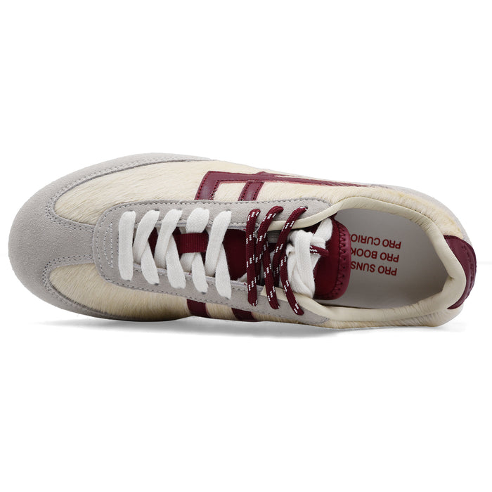 Sneakers Da Donna Pro Keds Cavallino E Pelle Bordeux RACER 77