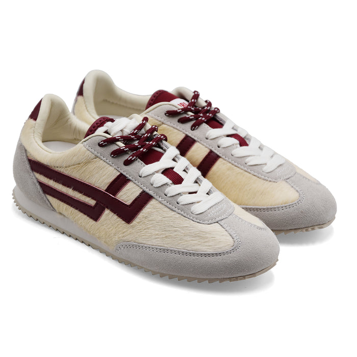Sneakers Da Donna Pro Keds Cavallino E Pelle Bordeux RACER 77
