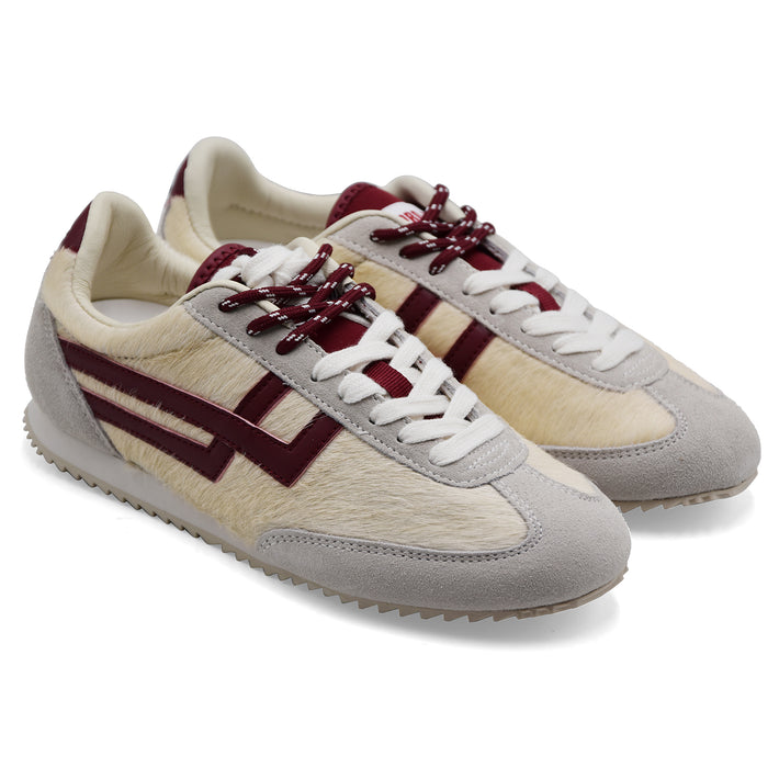 Sneakers Da Donna Pro Keds Cavallino E Pelle Bordeux RACER 77