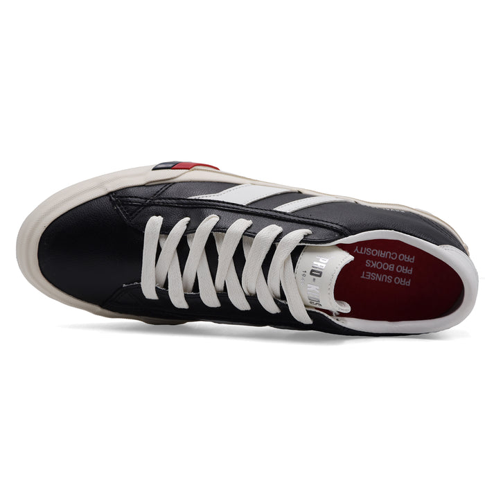 Sneakers Pro Keds Uomo Vera Pelle Nero E Bianco ROYAL CLASSIC