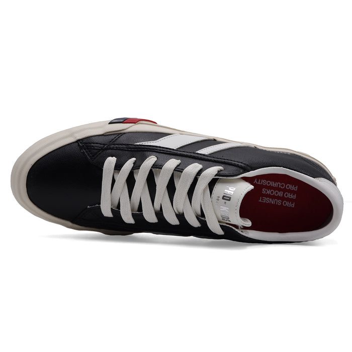 Sneakers Pro Keds Uomo Vera Pelle Nero E Bianco ROYAL CLASSIC