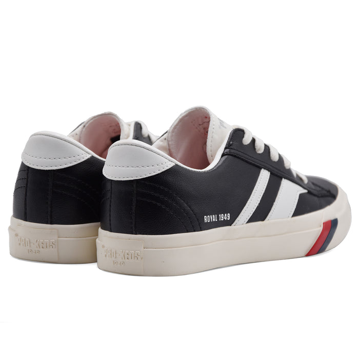 Sneakers Pro Keds Uomo Vera Pelle Nero E Bianco ROYAL CLASSIC