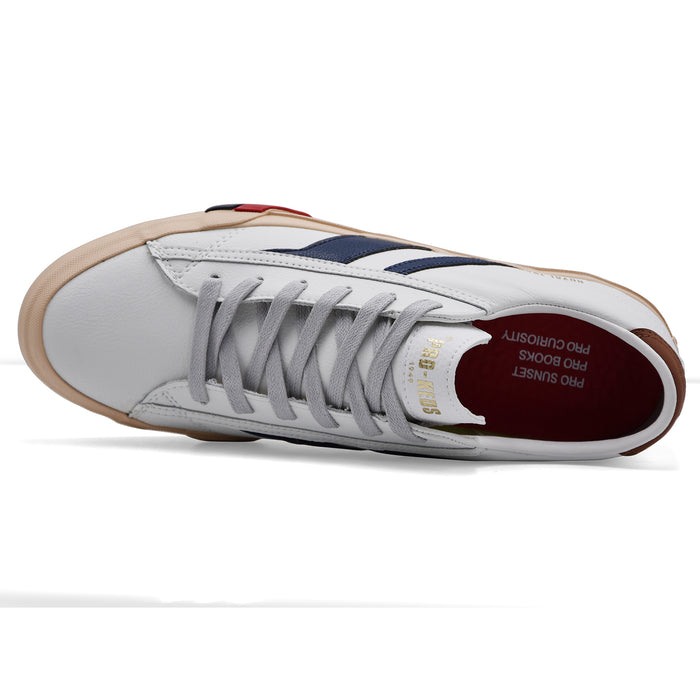 Pro Keds Sneakers Uomo ROYAL CLASSIC Pelle Bianca Dettagli Blu