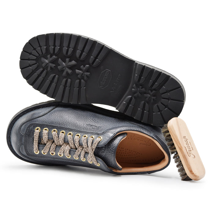 Fracap Allacciata Uomo Pedula SAMU Vera Pelle Nero Invecchiato