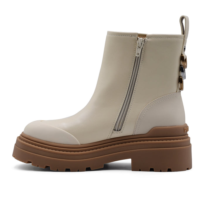 Stivaletti Donna Pinko Mia 21 Pelle Yogurt Con Fibbia Logata