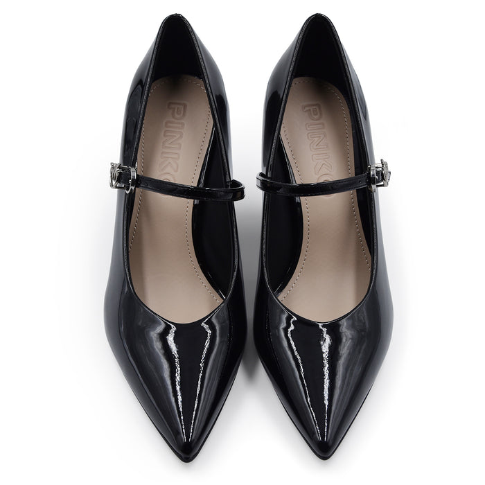 Décolleté Mary Jane Pinko Donna Viola 01 Patent Nero Con Fibbia