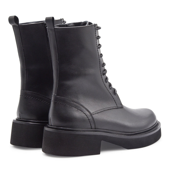 Anfibi Artigianali Da Donna Riccardo P. Nero Con Zip Laterale