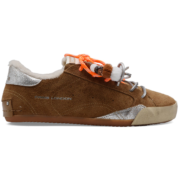 Crime London Sneakers Donna Pelle Scamosciata Beige SNEAKERINA